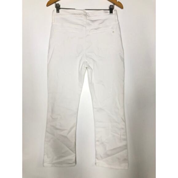 Madewell Kick Out Crop Jeans Mid Rise Flare Leg Denim Pure White NWT 26P - Picture 8 of 12